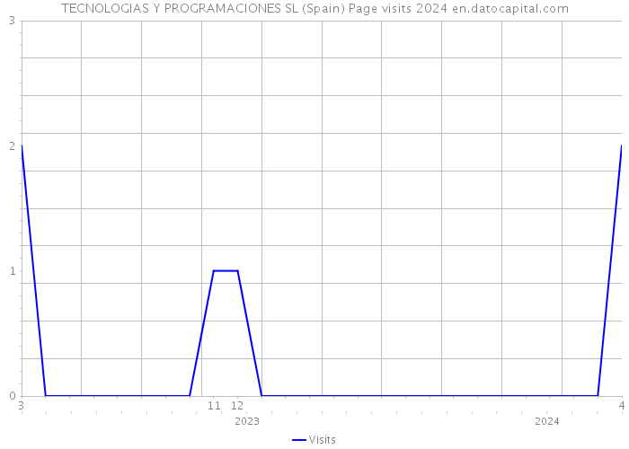 TECNOLOGIAS Y PROGRAMACIONES SL (Spain) Page visits 2024 
