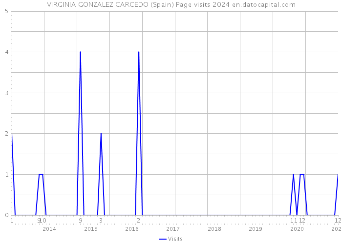 VIRGINIA GONZALEZ CARCEDO (Spain) Page visits 2024 