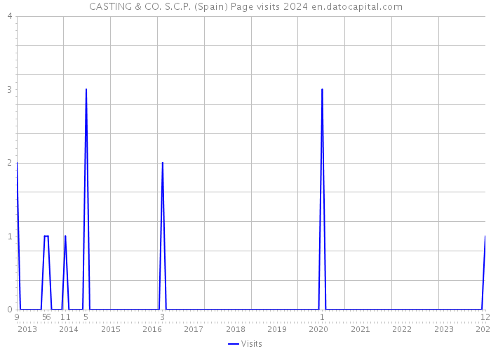 CASTING & CO. S.C.P. (Spain) Page visits 2024 