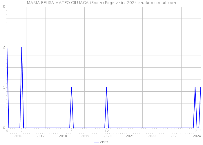 MARIA FELISA MATEO CILUAGA (Spain) Page visits 2024 