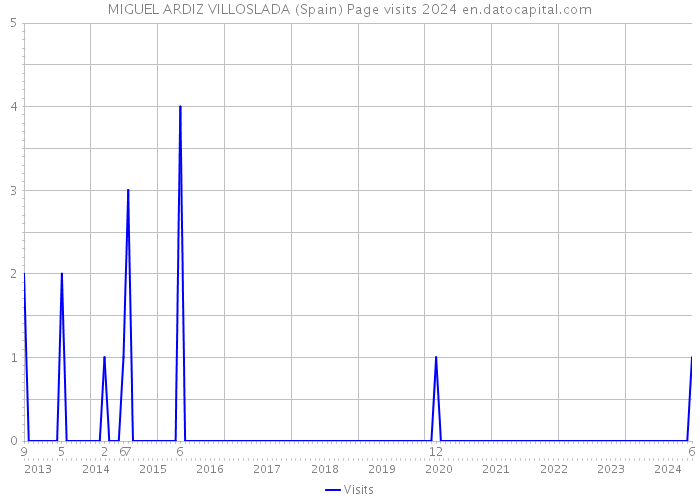 MIGUEL ARDIZ VILLOSLADA (Spain) Page visits 2024 