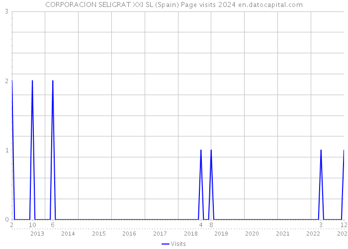 CORPORACION SELIGRAT XXI SL (Spain) Page visits 2024 