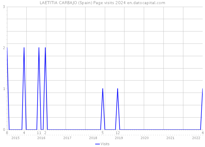 LAETITIA CARBAJO (Spain) Page visits 2024 