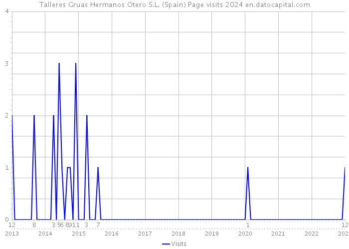 Talleres Gruas Hermanos Otero S.L. (Spain) Page visits 2024 