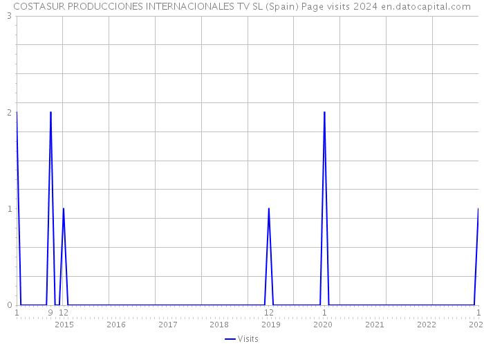 COSTASUR PRODUCCIONES INTERNACIONALES TV SL (Spain) Page visits 2024 
