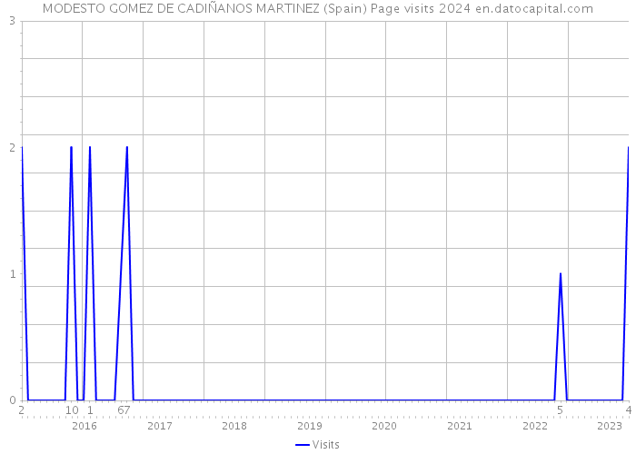 MODESTO GOMEZ DE CADIÑANOS MARTINEZ (Spain) Page visits 2024 