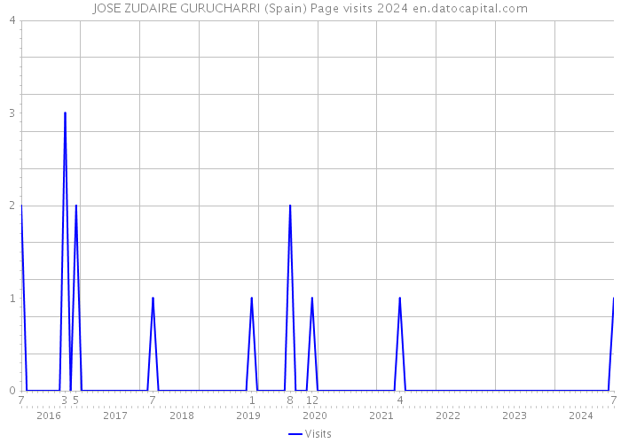 JOSE ZUDAIRE GURUCHARRI (Spain) Page visits 2024 