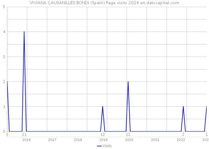 VIVIANA CAUSANILLES BONDI (Spain) Page visits 2024 