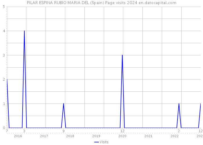 PILAR ESPINA RUBIO MARIA DEL (Spain) Page visits 2024 