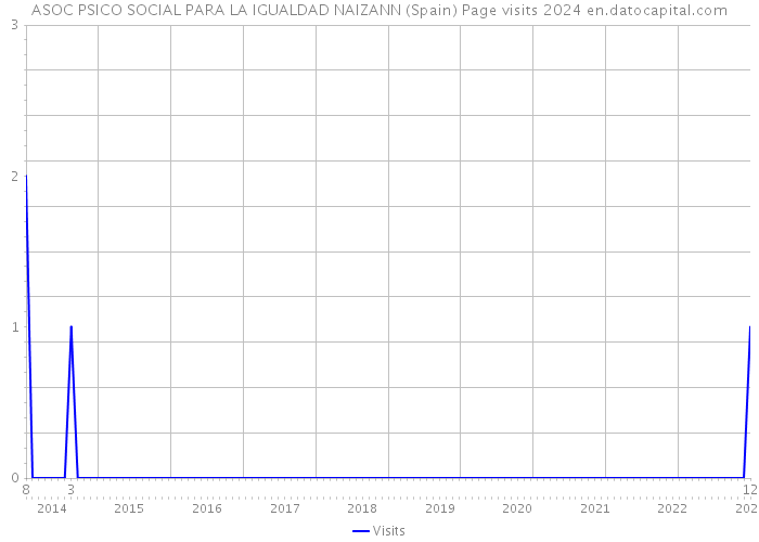 ASOC PSICO SOCIAL PARA LA IGUALDAD NAIZANN (Spain) Page visits 2024 