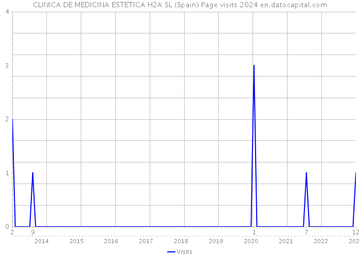 CLINICA DE MEDICINA ESTETICA H2A SL (Spain) Page visits 2024 