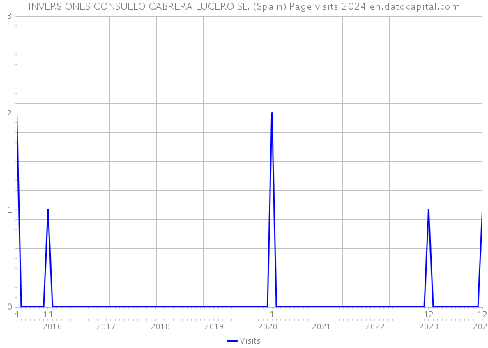 INVERSIONES CONSUELO CABRERA LUCERO SL. (Spain) Page visits 2024 