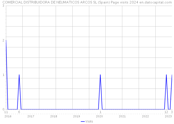 COMERCIAL DISTRIBUIDORA DE NEUMATICOS ARCOS SL (Spain) Page visits 2024 