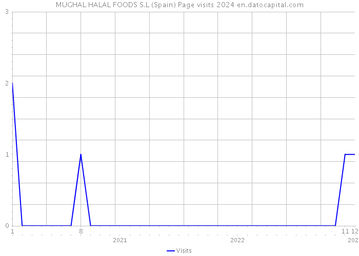 MUGHAL HALAL FOODS S.L (Spain) Page visits 2024 