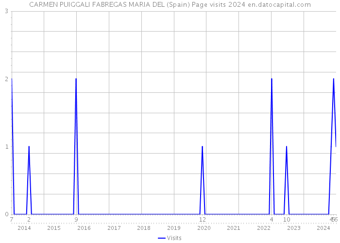 CARMEN PUIGGALI FABREGAS MARIA DEL (Spain) Page visits 2024 