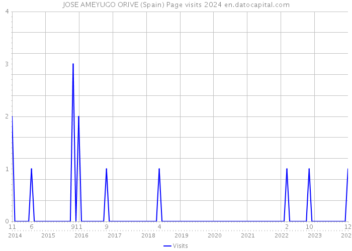 JOSE AMEYUGO ORIVE (Spain) Page visits 2024 