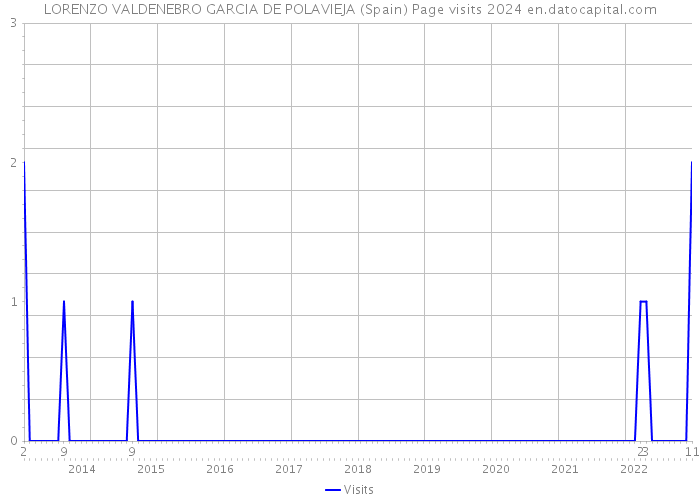 LORENZO VALDENEBRO GARCIA DE POLAVIEJA (Spain) Page visits 2024 