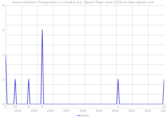 Asesoramiento Presupuesto y Contable S.L. (Spain) Page visits 2024 