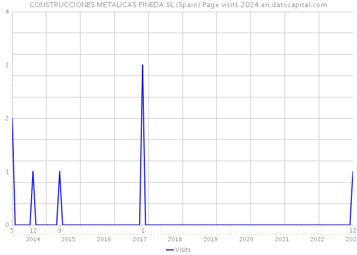 CONSTRUCCIONES METALICAS PINEDA SL (Spain) Page visits 2024 