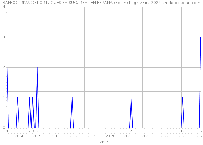 BANCO PRIVADO PORTUGUES SA SUCURSAL EN ESPANA (Spain) Page visits 2024 