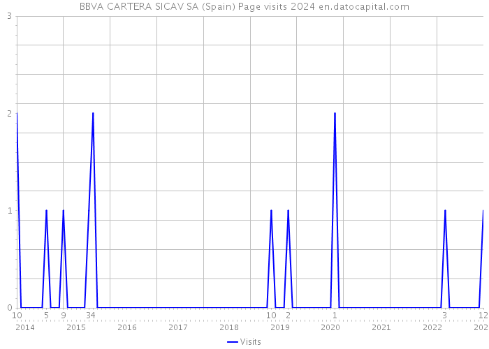 BBVA CARTERA SICAV SA (Spain) Page visits 2024 