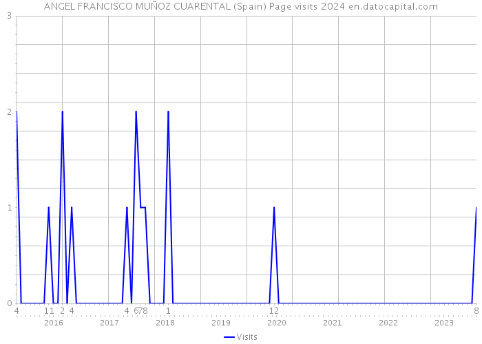 ANGEL FRANCISCO MUÑOZ CUARENTAL (Spain) Page visits 2024 