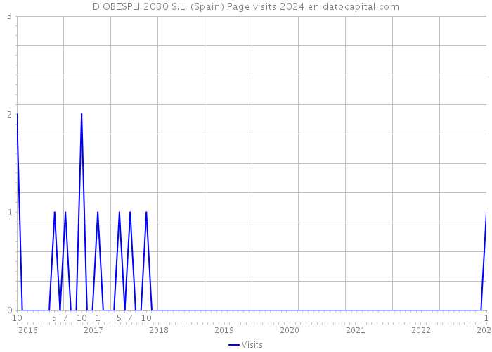 DIOBESPLI 2030 S.L. (Spain) Page visits 2024 