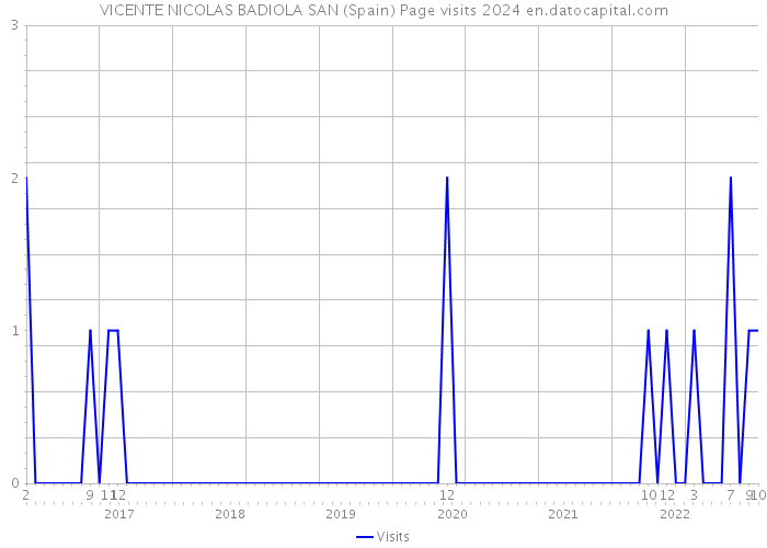 VICENTE NICOLAS BADIOLA SAN (Spain) Page visits 2024 