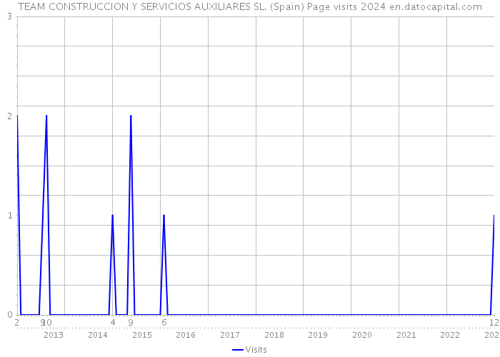 TEAM CONSTRUCCION Y SERVICIOS AUXILIARES SL. (Spain) Page visits 2024 