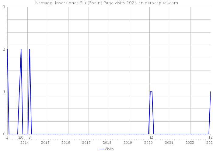 Namaggi Inversiones Slu (Spain) Page visits 2024 