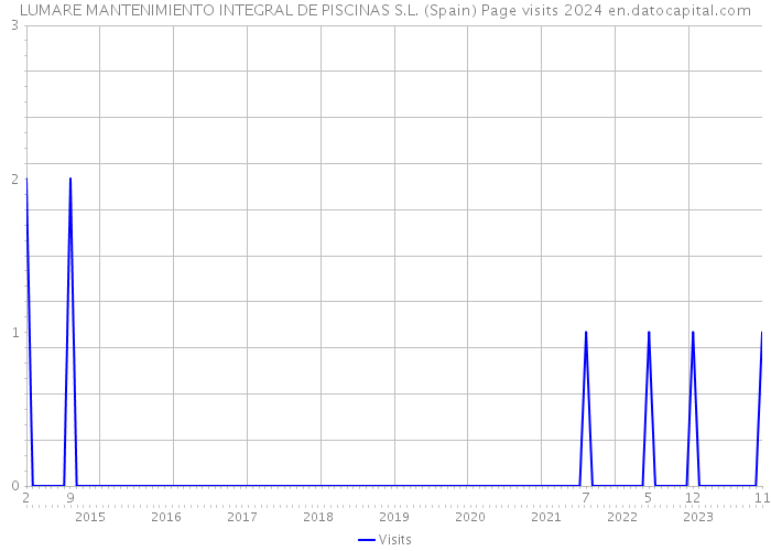 LUMARE MANTENIMIENTO INTEGRAL DE PISCINAS S.L. (Spain) Page visits 2024 
