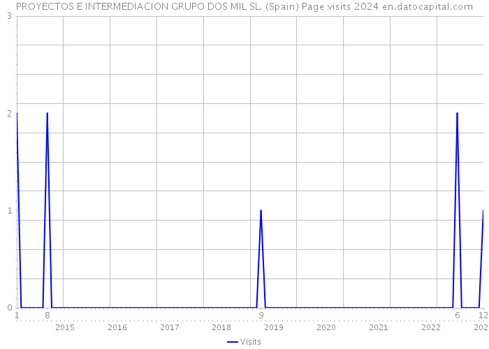 PROYECTOS E INTERMEDIACION GRUPO DOS MIL SL. (Spain) Page visits 2024 