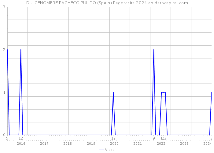 DULCENOMBRE PACHECO PULIDO (Spain) Page visits 2024 
