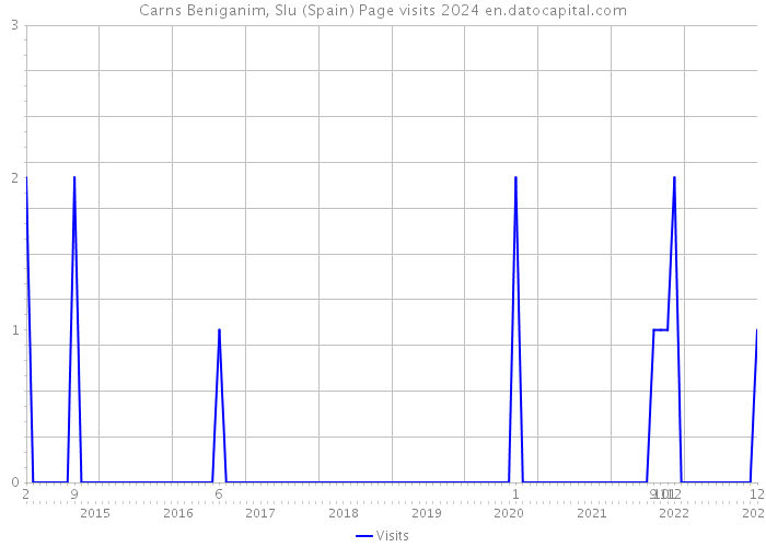 Carns Beniganim, Slu (Spain) Page visits 2024 