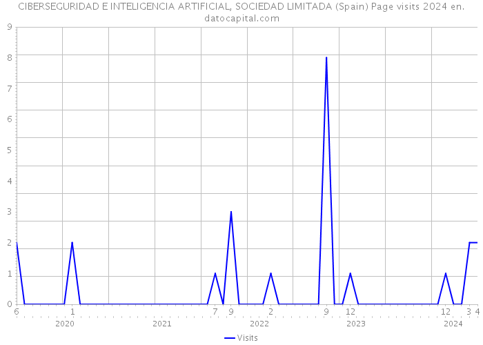 CIBERSEGURIDAD E INTELIGENCIA ARTIFICIAL, SOCIEDAD LIMITADA (Spain) Page visits 2024 