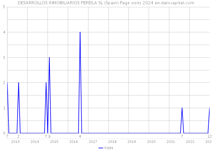 DESARROLLOS INMOBILIARIOS PEREILA SL (Spain) Page visits 2024 