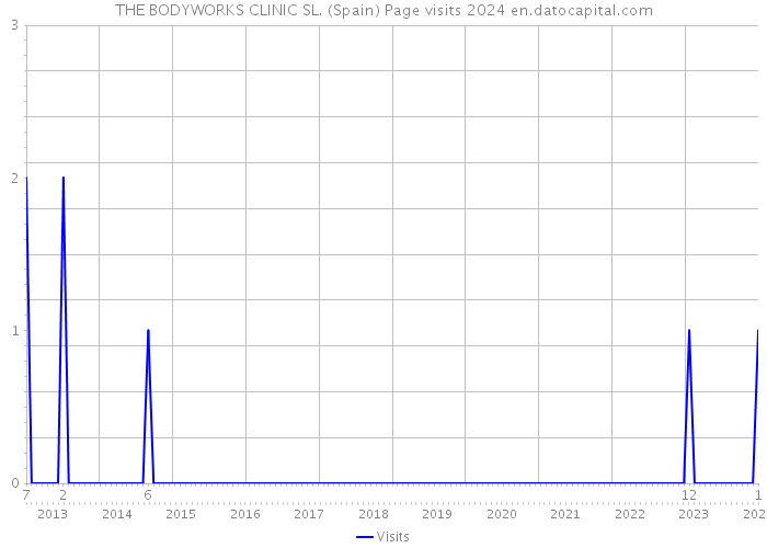 THE BODYWORKS CLINIC SL. (Spain) Page visits 2024 