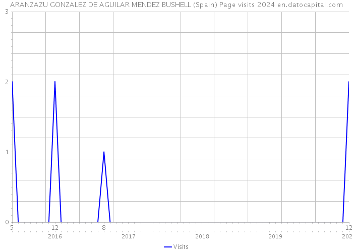 ARANZAZU GONZALEZ DE AGUILAR MENDEZ BUSHELL (Spain) Page visits 2024 