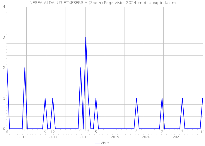 NEREA ALDALUR ETXEBERRIA (Spain) Page visits 2024 