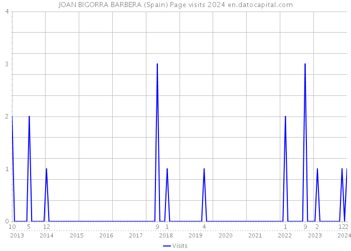 JOAN BIGORRA BARBERA (Spain) Page visits 2024 