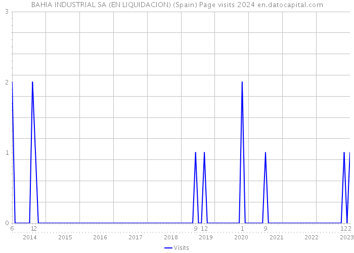 BAHIA INDUSTRIAL SA (EN LIQUIDACION) (Spain) Page visits 2024 