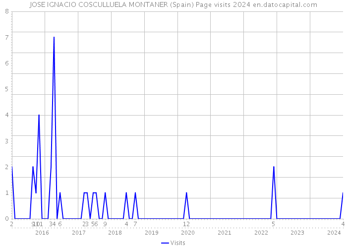 JOSE IGNACIO COSCULLUELA MONTANER (Spain) Page visits 2024 