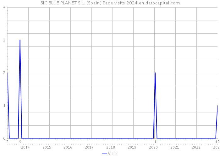 BIG BLUE PLANET S.L. (Spain) Page visits 2024 