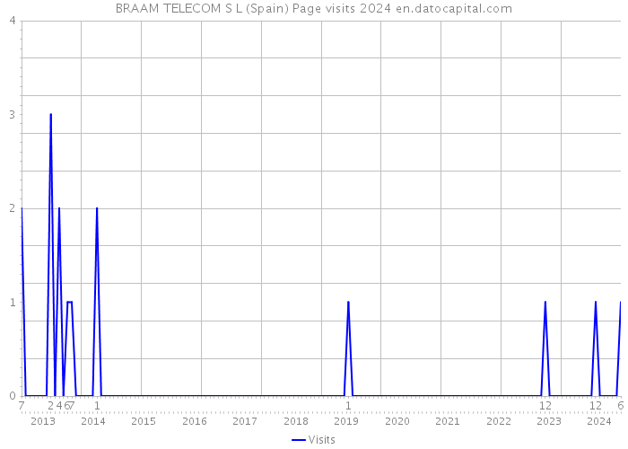 BRAAM TELECOM S L (Spain) Page visits 2024 
