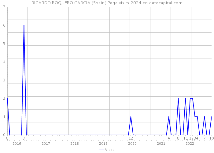 RICARDO ROQUERO GARCIA (Spain) Page visits 2024 