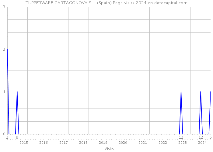 TUPPERWARE CARTAGONOVA S.L. (Spain) Page visits 2024 