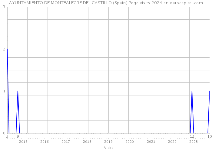 AYUNTAMIENTO DE MONTEALEGRE DEL CASTILLO (Spain) Page visits 2024 