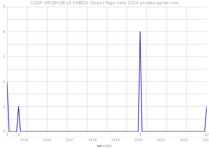 COOP VIRGEN DE LA CABEZA (Spain) Page visits 2024 