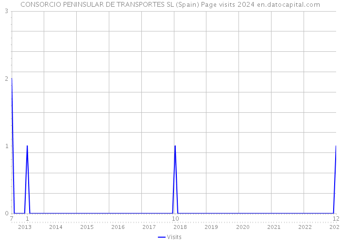 CONSORCIO PENINSULAR DE TRANSPORTES SL (Spain) Page visits 2024 