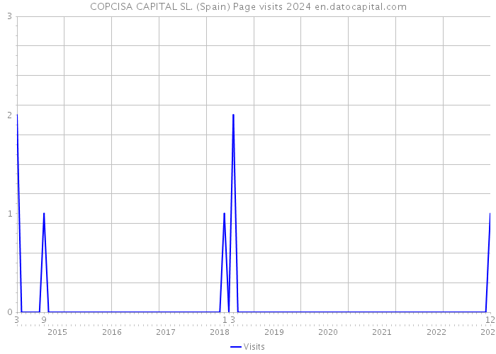 COPCISA CAPITAL SL. (Spain) Page visits 2024 